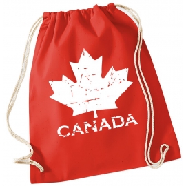 Canada Vintage GYMBAG AHORN KANADA hellgrau, schwarz, rot, weiss, sky Rucksack Gymsac Back pack Ranzen