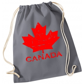 Canada Vintage GYMBAG AHORN KANADA hellgrau, schwarz, rot, weiss, sky Rucksack Gymsac Back pack Ranzen