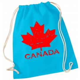 Canada Vintage GYMBAG AHORN KANADA hellgrau, schwarz, rot, weiss, sky Rucksack Gymsac Back pack Ranzen