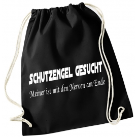 Turnbeutel mit Spruch ! Gymbag verschiedene Spüche & Designs auswählbar - Rucksack Turnbeutel Tasche Backpack für Pausenhof, Schule, Sport, Urlaub