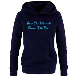 Auch eine Prinzessin ballert Dir eine ! Damen - Mädchen Geburtstag HOODIE Sweatshirt mit Kapuze Gr. S M L XL Prinzessin Birthday Party Feiern