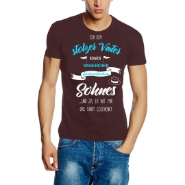 Ich bin stolzer Vater eines ungeheuer fantastischen Sohnes.... und ja, er hat mir das Shirt geschenkt. ! Geburtstag Vatertag  T-SHIRT Gr.S M L XL XXL 3XL 4XL 5XL schenken Birthday Party Feiern Kinder