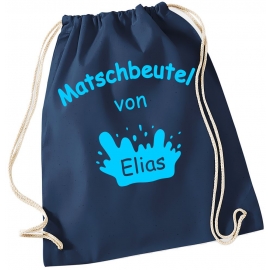 Matschbeutel mit Namen ! Turnbeutel Gymbag Rucksack  Tasche Backpack für Pausenhof, Schule, Kindergarten, Sport, Urlaub, Training