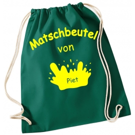 Matschbeutel mit Namen ! Turnbeutel Gymbag Rucksack  Tasche Backpack für Pausenhof, Schule, Kindergarten, Sport, Urlaub, Training