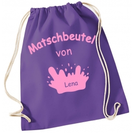 Matschbeutel mit Namen ! Turnbeutel Gymbag Rucksack  Tasche Backpack für Pausenhof, Schule, Kindergarten, Sport, Urlaub, Training