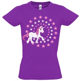 UNICORN STARS - Einhorn Sterne Kids Gr.116 128 140 152 cm Einschulung, erster Schultag, 1. Klasse, Kindergartenabschieds Shirt