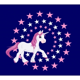 UNICORN STARS - Einhorn Sterne Kids Gr.116 128 140 152 cm Einschulung, erster Schultag, 1. Klasse, Kindergartenabschieds Shirt