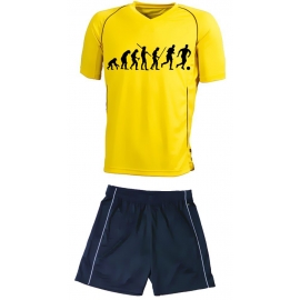 TRIKOTSET mit DEINEM NAMEN + NUMMER ! Fußball Evolution Kinder Fußball Trikot + Hose  Kids 98-104, 110-116, 122-128, 134-140, 146-152, 158-164 cm schwarz, rot, blau. Grün, orange, weiß, gelb