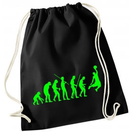 Evolution BASKETBALL ! Gymbag Rucksack Turnbeutel Tasche Backpack für Pausenhof, Schule, Sport, Urlaub