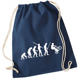 Evolution BMX ! Gymbag Rucksack Turnbeutel Tasche Backpack für Pausenhof, Schule, Sport, Urlaub