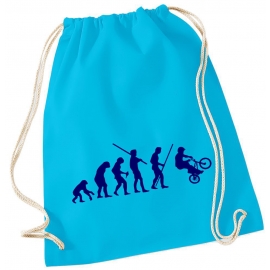 Evolution BMX ! Gymbag Rucksack Turnbeutel Tasche Backpack für Pausenhof, Schule, Sport, Urlaub