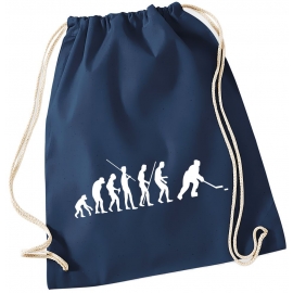 Evolution EISHOCKEY ! Gymbag Rucksack Turnbeutel Tasche Backpack für Pausenhof, Schule, Sport, Urlaub