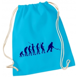 Evolution EISHOCKEY ! Gymbag Rucksack Turnbeutel Tasche Backpack für Pausenhof, Schule, Sport, Urlaub