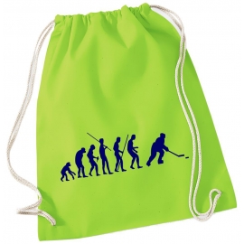 Evolution EISHOCKEY ! Gymbag Rucksack Turnbeutel Tasche Backpack für Pausenhof, Schule, Sport, Urlaub