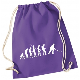 Evolution EISHOCKEY ! Gymbag Rucksack Turnbeutel Tasche Backpack für Pausenhof, Schule, Sport, Urlaub