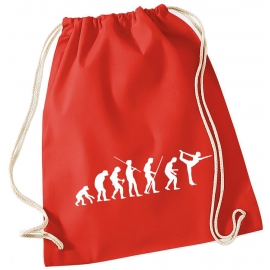 Evolution YOGA ! Gymbag Rucksack Turnbeutel Tasche Backpack für Pausenhof, Schule, Sport, Urlaub