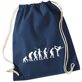 Evolution YOGA ! Gymbag Rucksack Turnbeutel Tasche Backpack für Pausenhof, Schule, Sport, Urlaub