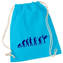 Evolution YOGA ! Gymbag Rucksack Turnbeutel Tasche Backpack für Pausenhof, Schule, Sport, Urlaub