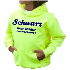 Schwarz war leider ausverkauft ! NEON KINDER SPORT HOODIES  Sweatshirt mit Kapuze- Neongelb, Neongrün, Neonpink, Neonorange Kinder Funktionsshirts Trikot für alle Sportarten 3 bis 14 Jahre