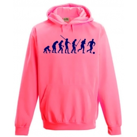 FUSSBALL EVOLUTION ! NEON KINDER SPORT HOODIES  Sweatshirt mit Kapuze- Neongelb, Neongrün, Neonpink, Neonorange Kinder Funktionsshirts Trikot für alle Sportarten 3 bis 14 Jahre