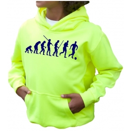 FUSSBALL EVOLUTION ! NEON KINDER SPORT HOODIES  Sweatshirt mit Kapuze- Neongelb, Neongrün, Neonpink, Neonorange Kinder Funktionsshirts Trikot für alle Sportarten 3 bis 14 Jahre