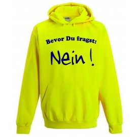 BEVOR DU FRAGST - NEIN  ! NEON KINDER SPORT HOODIES  Sweatshirt mit Kapuze- Neongelb, Neongrün, Neonpink, Neonorange  3 bis 14 Jahre NEIN SAGEN !