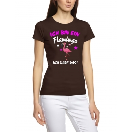 Ich bin ein FLAMINGO - Ich darf das ! Unicorn Damen T-Shirt Gr.S M L XL XXL schenken Birthday Party Feiern