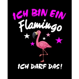 Ich bin ein FLAMINGO - Ich darf das ! Unicorn Damen T-Shirt Gr.S M L XL XXL schenken Birthday Party Feiern