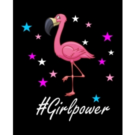 GIRLPOWER Flamingo ! Flamingo Unicorn Damen T-Shirt Gr.S M L XL XXL schenken Birthday Party Feiern