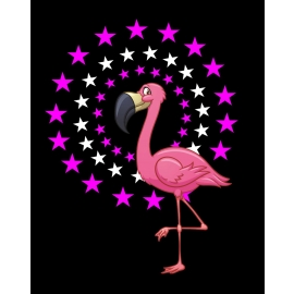 FLAMINGO STARS - FLAMINGO Sterne Kids Gr.116 128 140 152 cm Einschulung, erster Schultag, 1. Klasse, Kindergartenabschieds Shirt