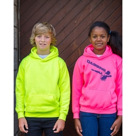 DABBING ! NEON KINDER SPORT HOODIES  Sweatshirt mit Kapuze- Neongelb, Neongrün, Neonpink, Neonorange Kinder Funktionsshirts DABBIN