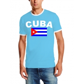 CUBA FLAGGE - Kuba Libre T-shirt Ringer S M L XL XXL Havana