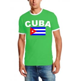 CUBA FLAGGE - Kuba Libre T-shirt Ringer S M L XL XXL Havana