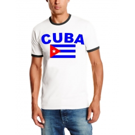 CUBA FLAGGE - Kuba Libre T-shirt Ringer S M L XL XXL Havana