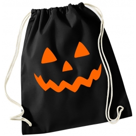 HALLOWEEN Rucksack Turnbeutel mit Kürbis zun Sammeln von Süssigkeiten ! Gymbag Rucksack Turnbeutel Tasche Helloween Kostüm Verkelidung, Schule Sport