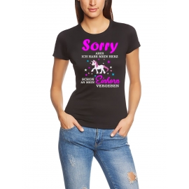 Sorry aber ich habe mein Herz schon an mein Einhorn vergeben ! Unicorn Damen T-Shirt Gr.S M L XL XXL schenken Birthday Party Feiern