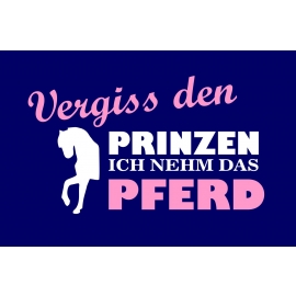 Vergiss den Prinzen ich nehm das Pferd ! Mädchen Reiten Sweatshirt mit Kapuze SHERPA Hoodie Druck hinten ! Girls XXS XS S M L XL XXL  Voltegieren, Springreiten, Reitunterricht, Reitturnier Druck hinten !