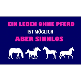 Ein Leben ohne Pferd ist möglich - aber sinnlos ! ! Mädchen Reiten Sweatshirt mit Kapuze SHERPA Hoodie Druck hinten ! Girls XXS XS S M L XL XXL  Voltegieren, Springreiten, Reitunterricht, Reitturnier Druck hinten !