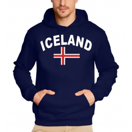 ICELAND  Kapuzensweater ISLAND blau, schwarz, weiss S M L XL XXL 3XL