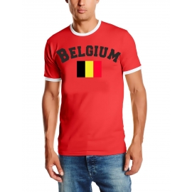 Belgien T-Shirt mit DEINEM NAMEN + NUMMER Ringer