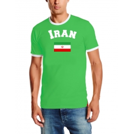 Iran T-Shirt mit DEINEM NAMEN + NUMMER Ringer Green