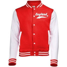 ENGLAND Collegejacke Rot Britannia WM 2018 Fussball XS S M L XL XXL Druck vorne + hinten Erwachsene und Kinder