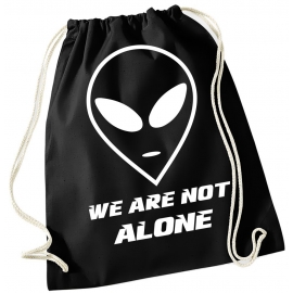 WE ARE NOT ALONE ! ALIEN Gymbag Rucksack Turnbeutel Tasche Backpack für Pausenhof, Schule, Sport, Urlaub