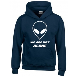 We are not alone ! Alien Kinder Sweatshirt mit Kapuze HOODIE Kids Gr.128 - 164 cm