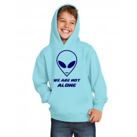 We are not alone ! Alien Kinder Sweatshirt mit Kapuze HOODIE Kids Gr.128 - 164 cm