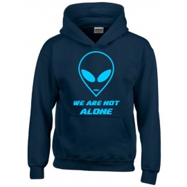 We are not alone ! Alien Kinder Sweatshirt mit Kapuze HOODIE Kids Gr.128 - 164 cm