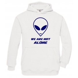 We are not alone ! Alien Kinder Sweatshirt mit Kapuze HOODIE Kids Gr.128 - 164 cm