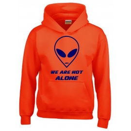 We are not alone ! Alien Kinder Sweatshirt mit Kapuze HOODIE Kids Gr.128 - 164 cm