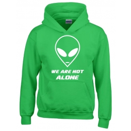 We are not alone ! Alien Kinder Sweatshirt mit Kapuze HOODIE Kids Gr.128 - 164 cm