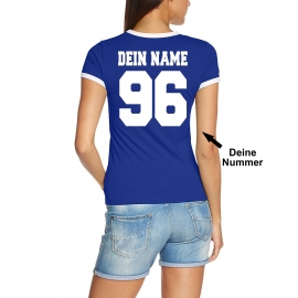 WM 2018 Fußball Shirt mit DEINEM NAMEN + NUMMER alle Nationen Damen T-Shirt Trikot S-XXL Deutschland England Frankreich Brasilien... alle 32 Länder